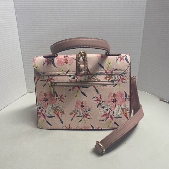 ALDO Glendaa Pink Floral Top Handle Shoulder Crossbody Tote Bag 9X4X9 SEE DESCR - Picture 14 of 14